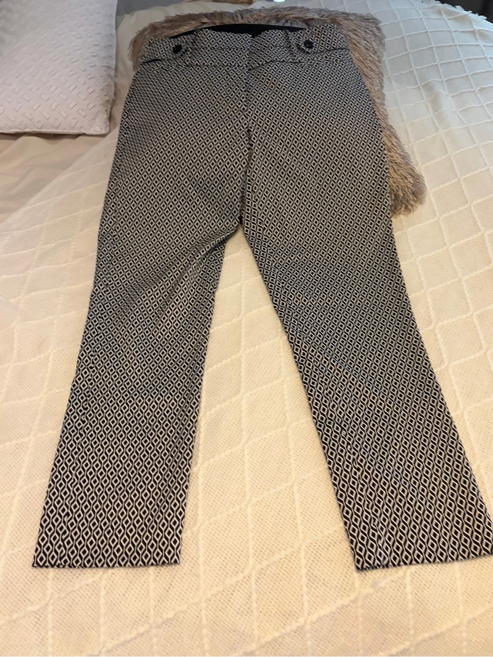 Candie's Black & White Geometric Straight Leg Pants